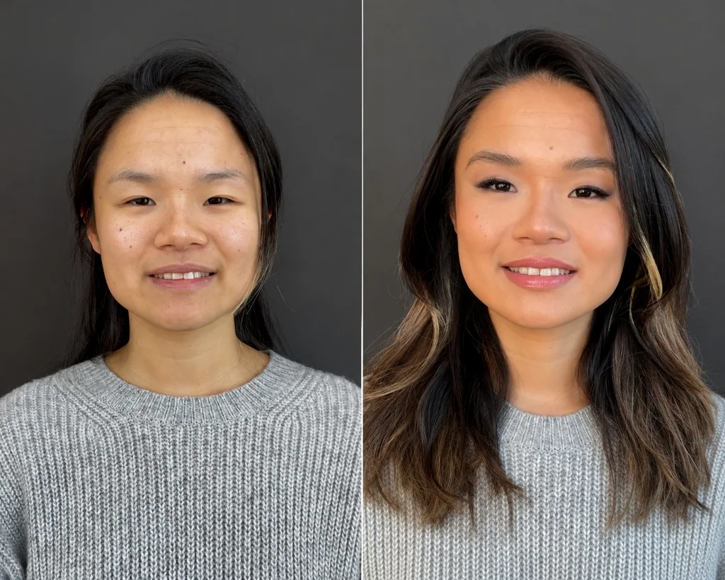Before/After Makeup Transformation 4